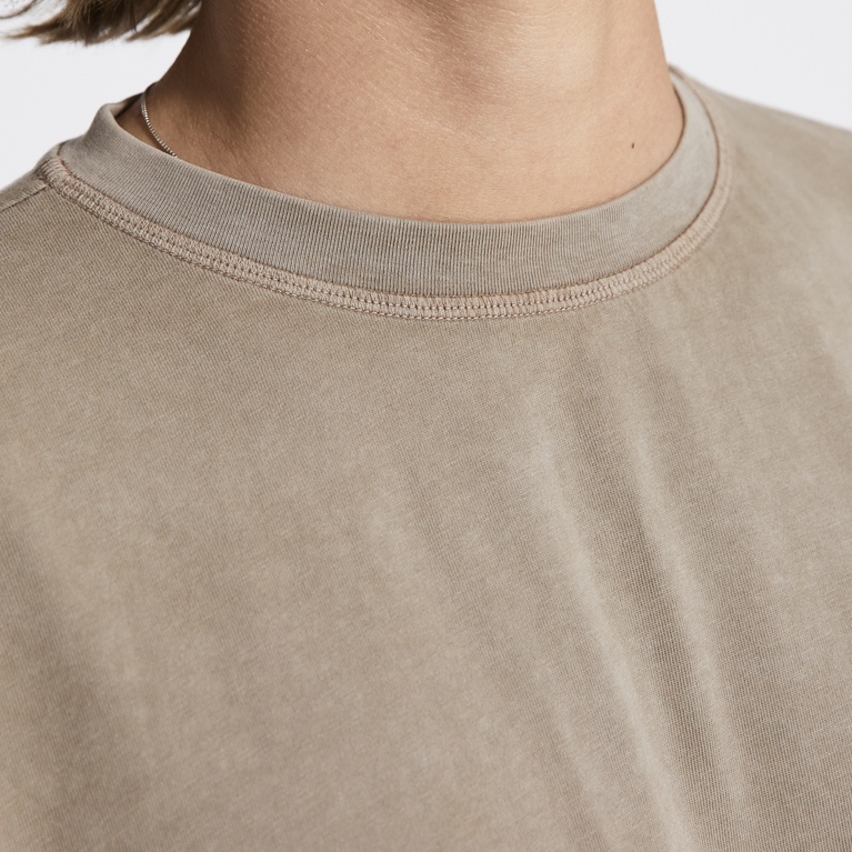 Washed boxy tee "Mikael Washed" Brown